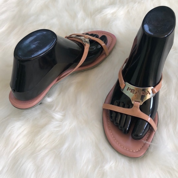 Prada Ladies Mauve Pink Kitten Heel Sandals Size 38 - Picture 14 of 16
